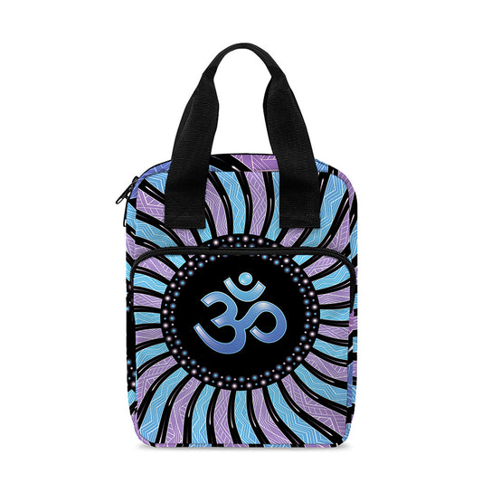 Psychedelic Om Print Bible Tote Bag
