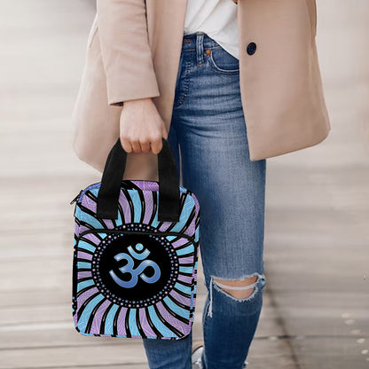 Psychedelic Om Print Bible Tote Bag