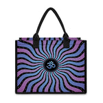 Psychedelic Om Print Canvas Tote Bag