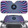 Psychedelic Om Print Car Windshield Sun Shade