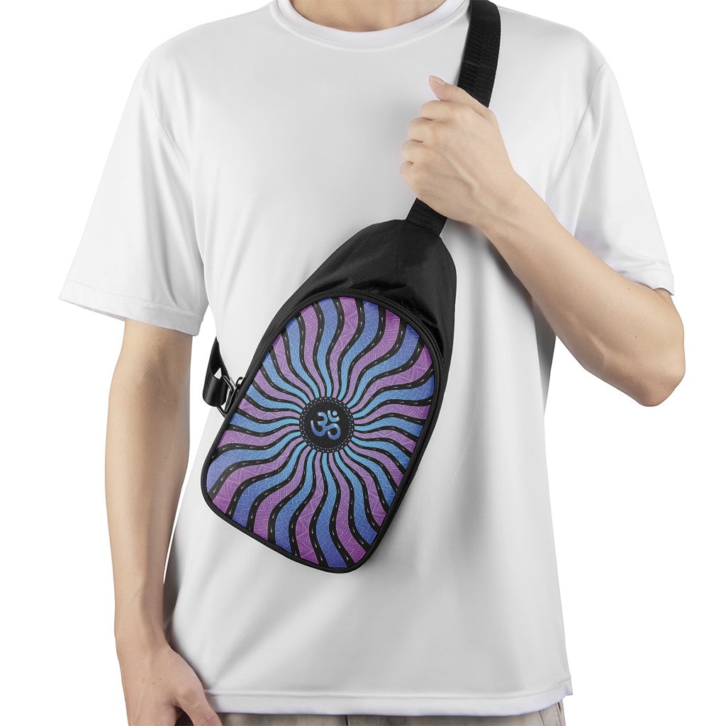 Psychedelic Om Print Chest Bag
