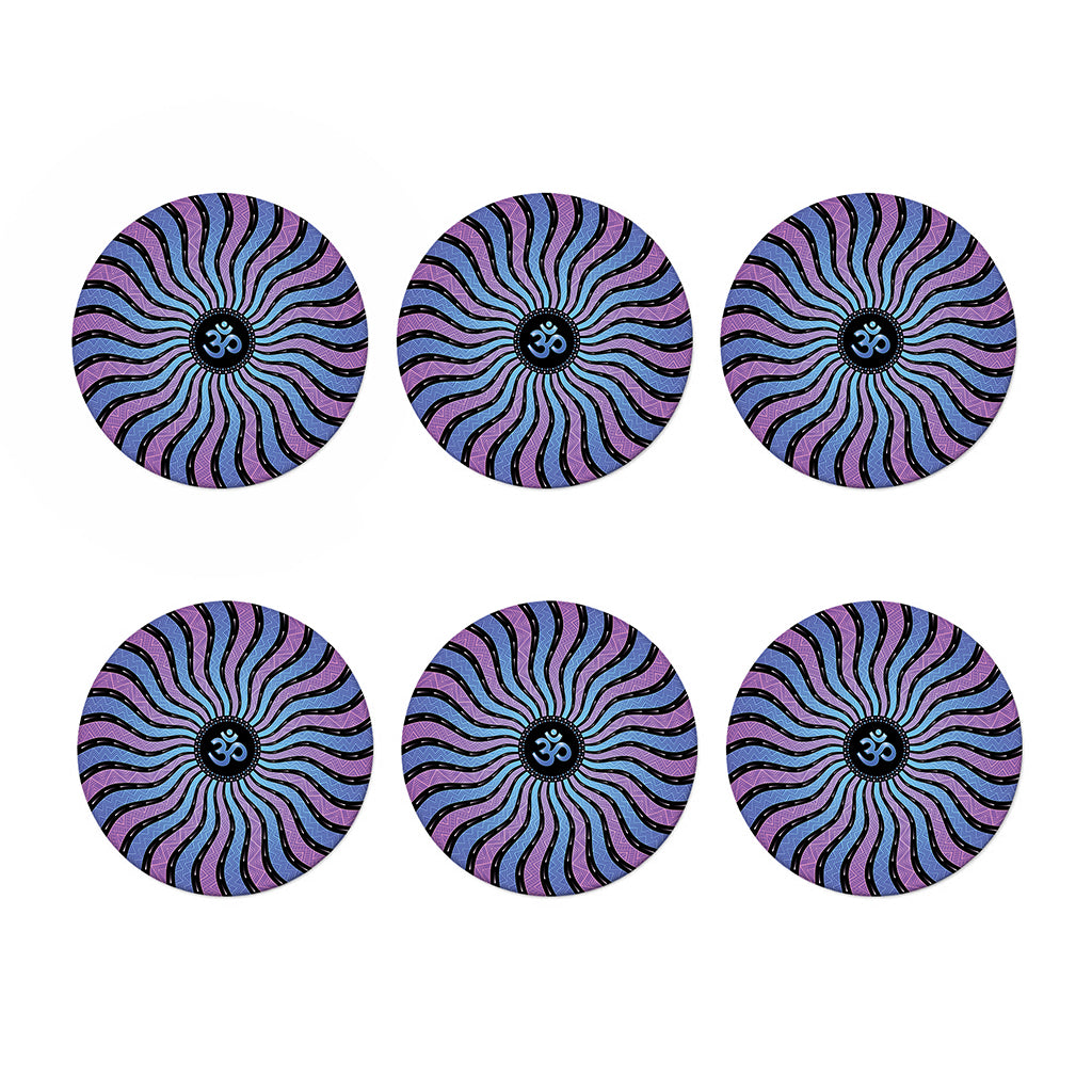Psychedelic Om Print Coaster Set