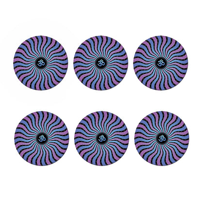 Psychedelic Om Print Coaster Set