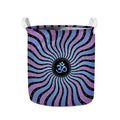 Psychedelic Om Print Collapsible Laundry Basket