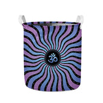 Psychedelic Om Print Collapsible Laundry Basket