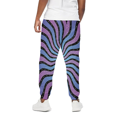 Psychedelic Om Print Cotton Pants