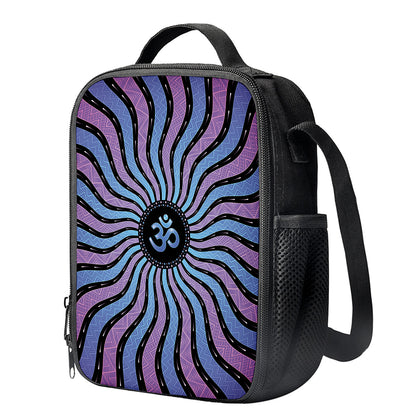 Psychedelic Om Print Crossbody Lunch Bag