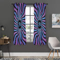 Psychedelic Om Print Grommet Curtain Panels