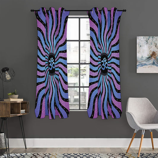 Psychedelic Om Print Curtain