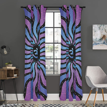 Psychedelic Om Print Curtain