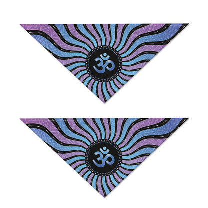 Psychedelic Om Print Dog Bandana
