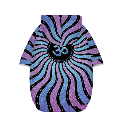 Psychedelic Om Print Dog Zip Up Hoodie