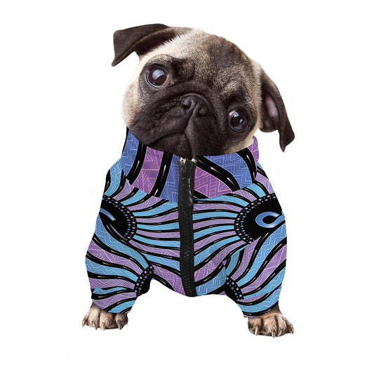 Psychedelic Om Print Dog Zip Up Jacket