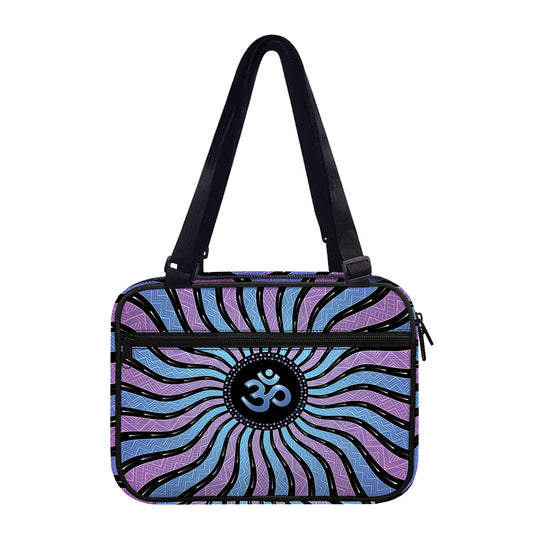Psychedelic Om Print Double Strap Bible Bag