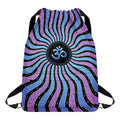 Psychedelic Om Print Drawstring Backpack