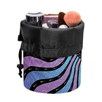 Psychedelic Om Print Drawstring Makeup Bag