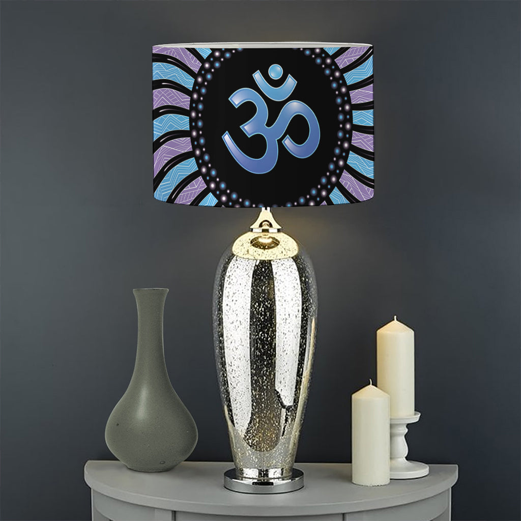 Psychedelic Om Print Drum Lamp Shade