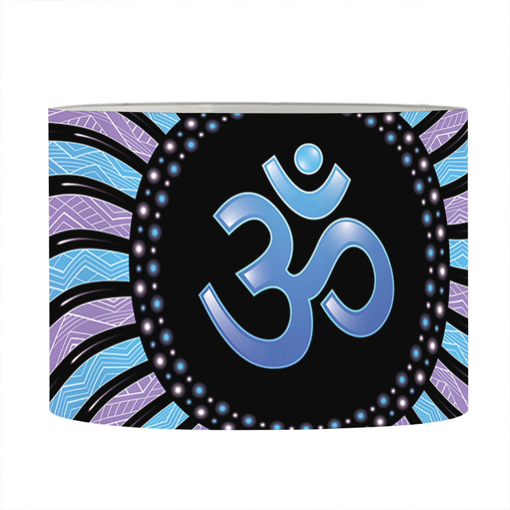 Psychedelic Om Print Drum Lamp Shade