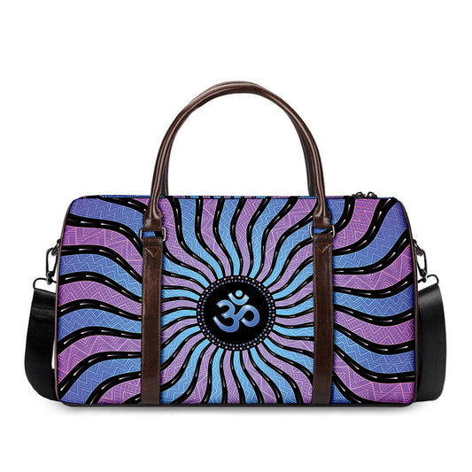 Psychedelic Om Print Duffle Bag