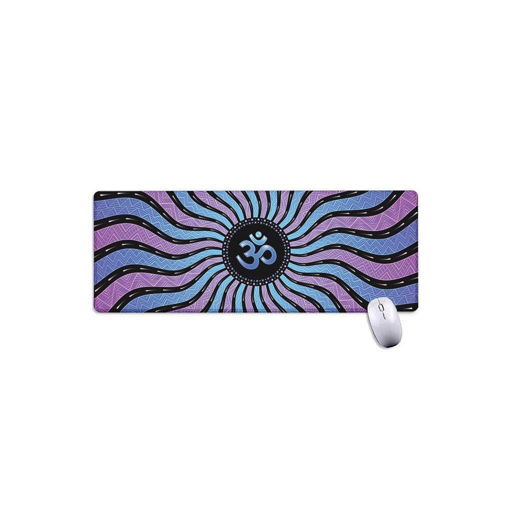 Psychedelic Om Print Extended Mouse Pad
