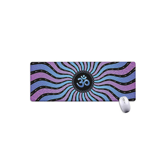 Psychedelic Om Print Extended Mouse Pad