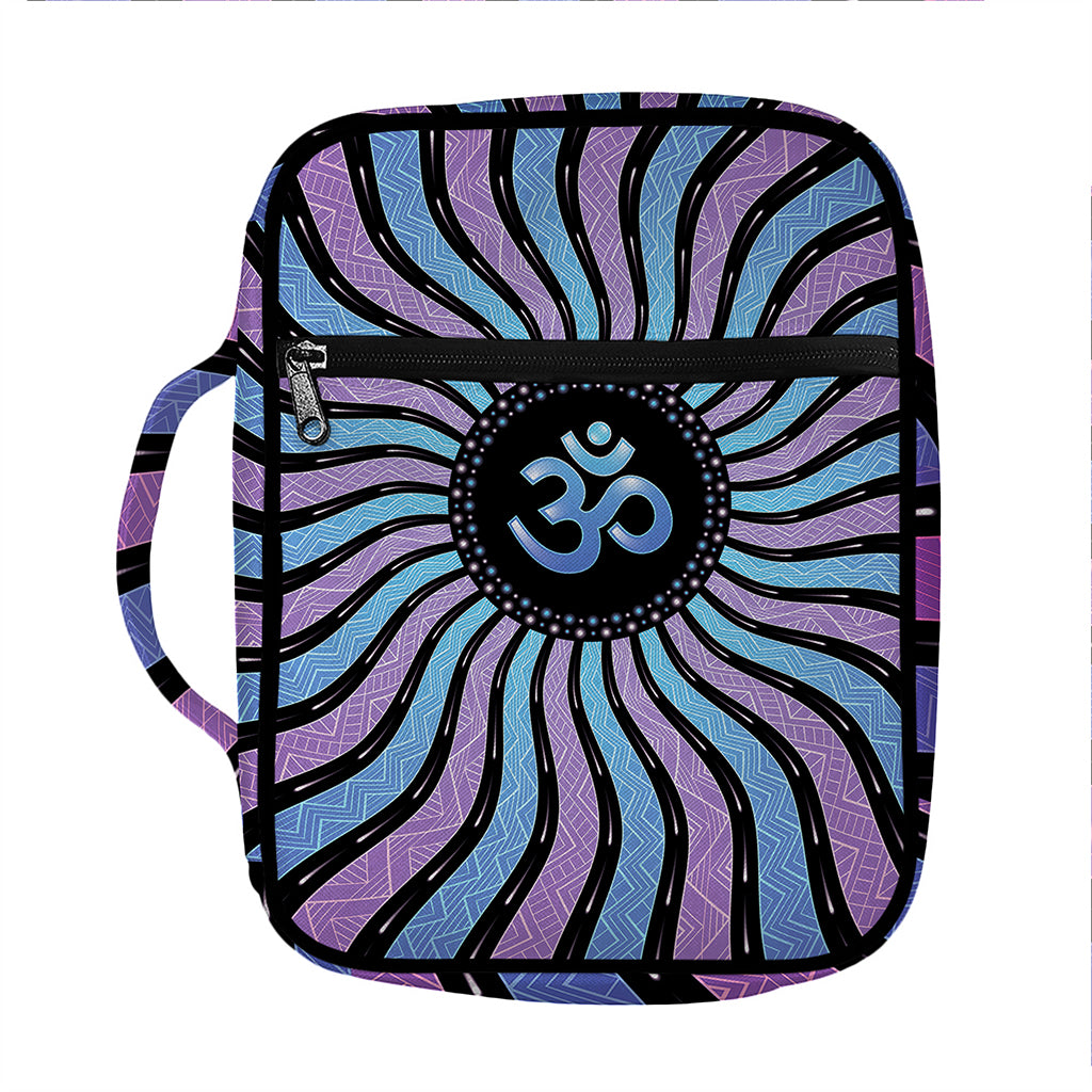 Psychedelic Om Print Front Pocket Bible Bag