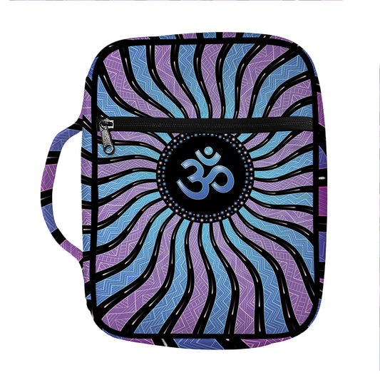 Psychedelic Om Print Front Pocket Bible Bag