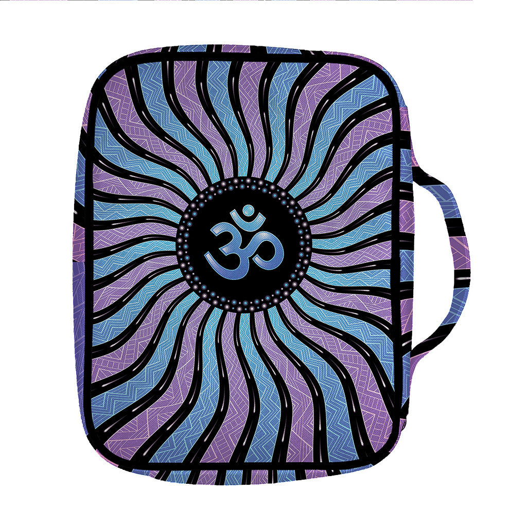 Psychedelic Om Print Front Pocket Bible Bag