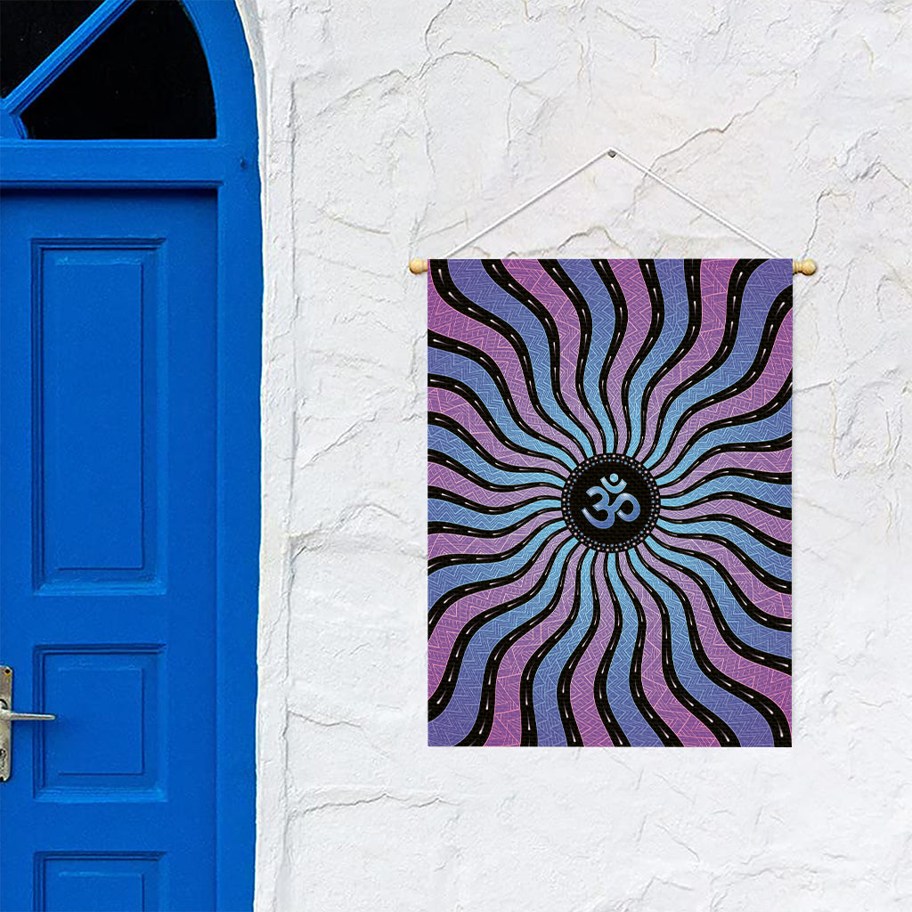 Psychedelic Om Print Garden Flag