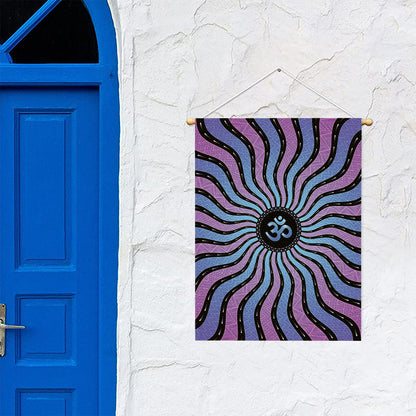 Psychedelic Om Print Garden Flag