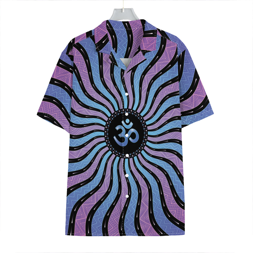 Psychedelic Om Print Hawaiian Shirt