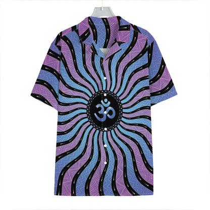 Psychedelic Om Print Hawaiian Shirt