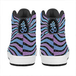 Psychedelic Om Print High Top Leather Sneakers
