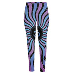 Psychedelic Om Print High-Waisted Pocket Leggings