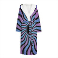 Psychedelic Om Print Hooded Bathrobe