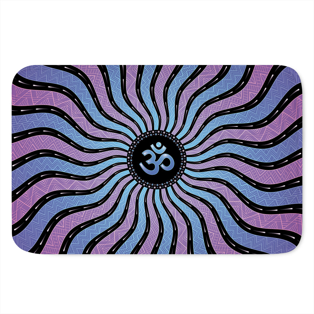 Psychedelic Om Print Indoor Door Mat