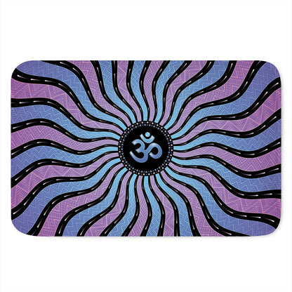 Psychedelic Om Print Indoor Door Mat