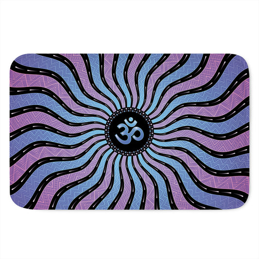Psychedelic Om Print Indoor Door Mat