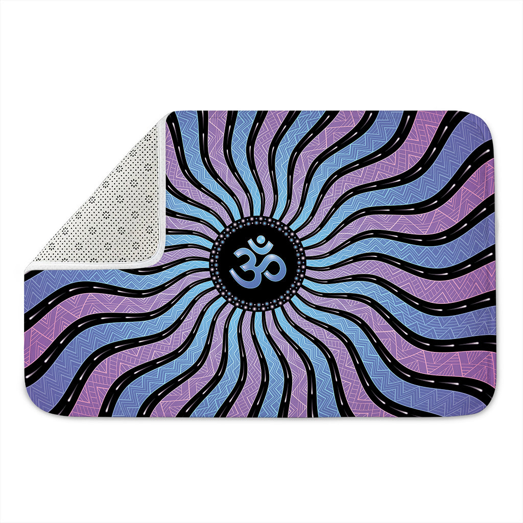 Psychedelic Om Print Indoor Door Mat