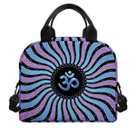Psychedelic Om Print Insulated Lunch Bag