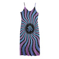 Psychedelic Om Print Jersey Midi Cami Dress