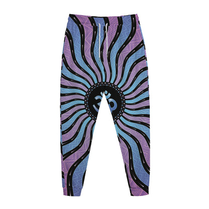 Psychedelic Om Print Jogger Pants