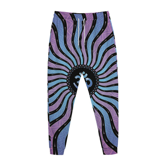 Psychedelic Om Print Jogger Pants