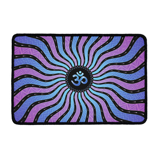 Psychedelic Om Print Kitchen Mat