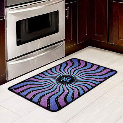 Psychedelic Om Print Kitchen Mat
