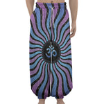 Psychedelic Om Print Lantern Pants