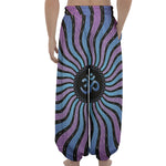 Psychedelic Om Print Lantern Pants