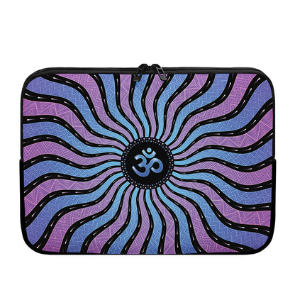 Psychedelic Om Print Laptop Sleeve