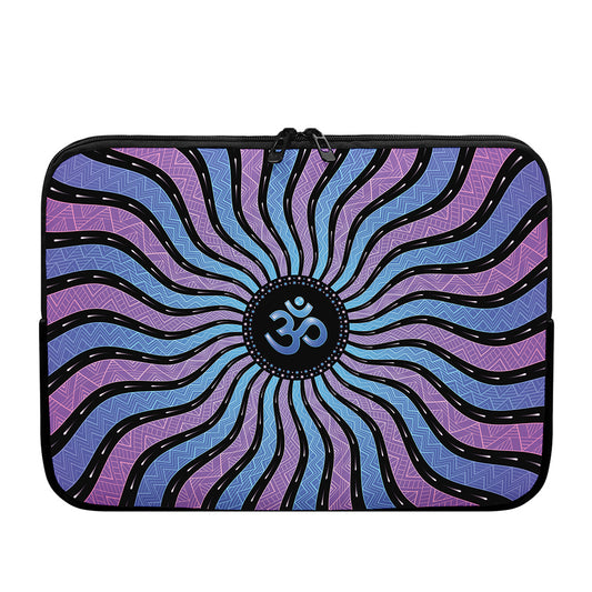 Psychedelic Om Print Laptop Sleeve