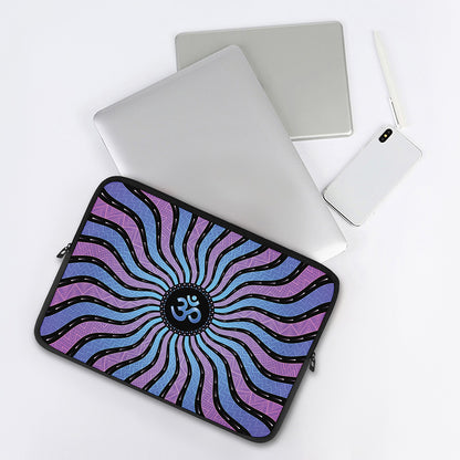 Psychedelic Om Print Laptop Sleeve